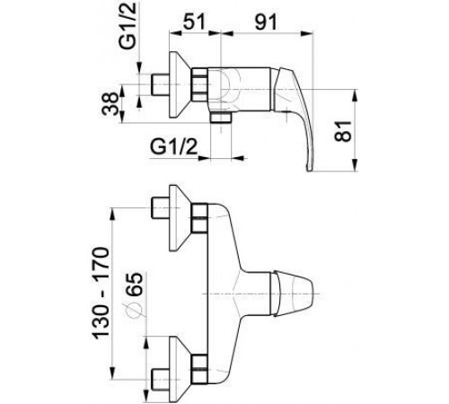Смеситель для душа Armatura Krzem 4216-010-00