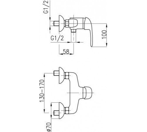 Смеситель для душа Armatura Albit 4606-010-00