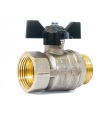 Кран шаровый 1 1/4" стандарт нар.-вн. бабочка PN 40 LD