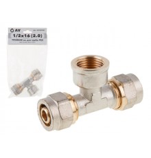 Тройник вн. 1/2"х16 (2.0) для трубы PEX. AV Engineering