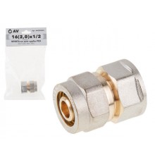 Муфта 16(2,0)х1/2" вн. для трубы PEX AV Engineering