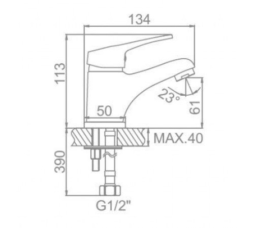 Смеситель для умывальника Ledeme Н13 L1013